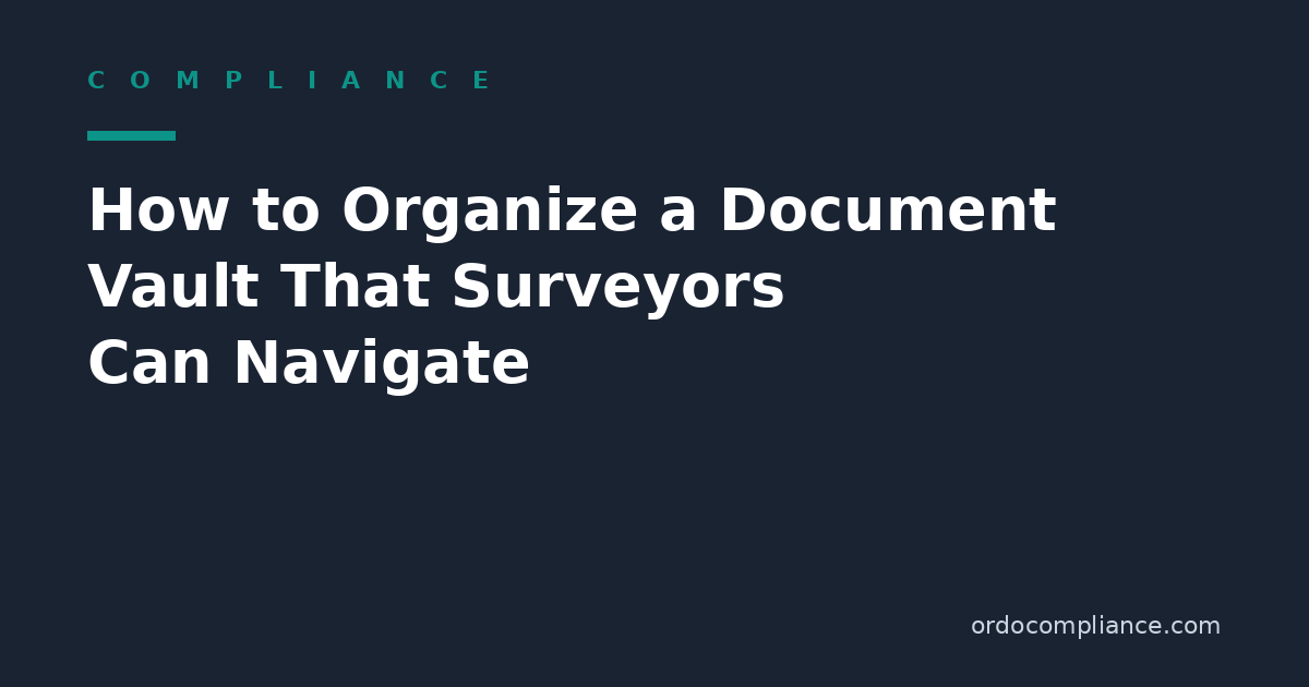How to Organize a Document Vault That Surveyors Can Navigate